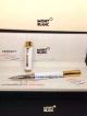 Perfect Replica Montblanc Princess Replica White & Gold Rollerball Pen AAA (1)_th.jpg